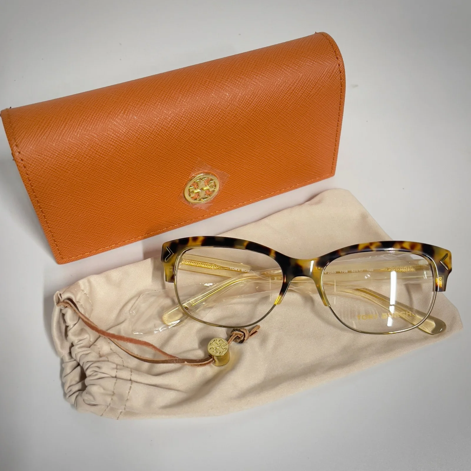 NEW TORY BURCH TY 2117U 1850 HAVANA GOLD AUTHENTIC FRAMES EYEGLASSES 53-18 3